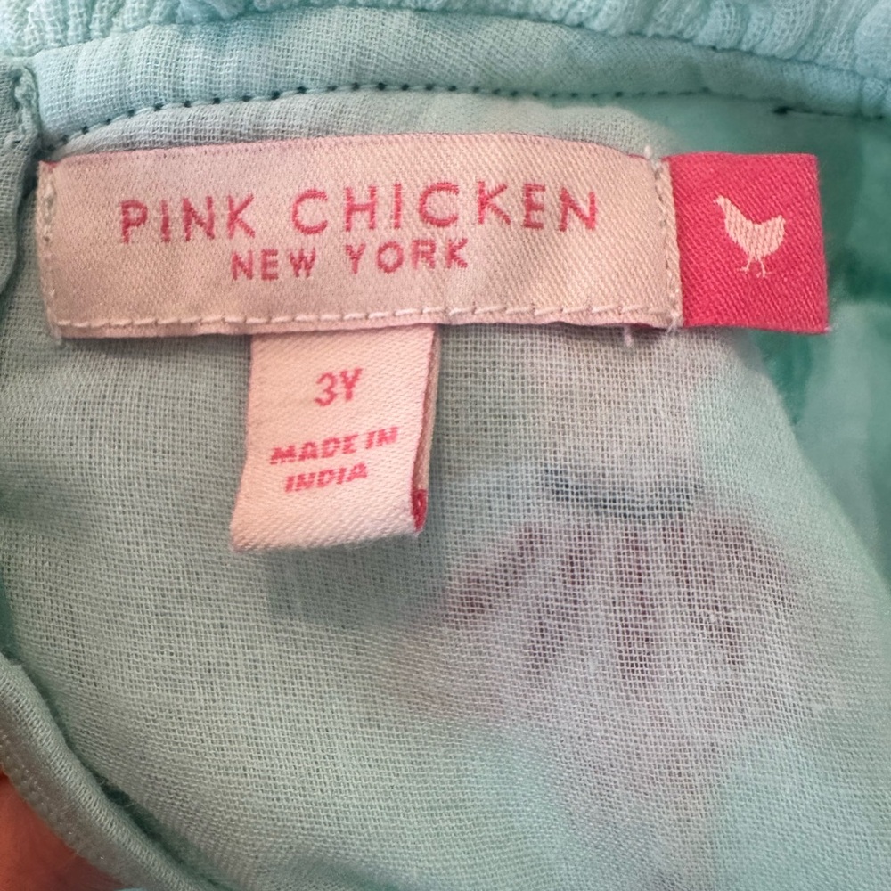 Pink Chicken Mint Green Dress with Embroidered nutcracker theme - Picture 4 of 4